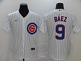 Cubs 9 Javier Baez White 2020 Nike Cool Base Jersey,baseball caps,new era cap wholesale,wholesale hats